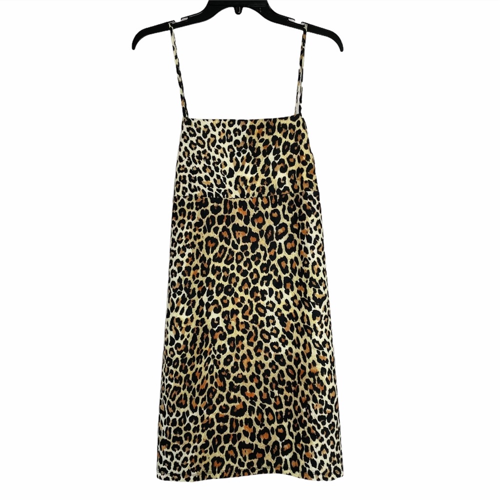 ZARA KNEE LENGTH LEOPARD PRINT DRESS SIZE LARGE
